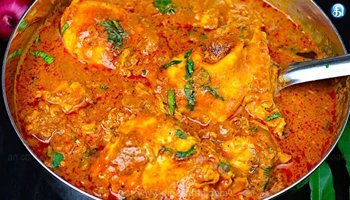 உடைத்து ஊற்றிய முட்டை குழம்பு