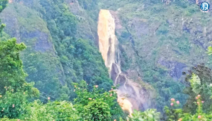 நீலகிரியில் தொடர் மழையால் காட்டேரி நீர் வீழ்ச்சியில் ஆர்ப்பரித்து விழும் தண்ணீர்
