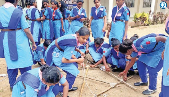திருச்செங்கோடு தனியார் கல்லூரியில் ராஜ்ய புரஸ்கார் விருது தேர்வு முகாம்