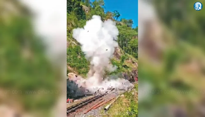 பாறைகள் தகர்ப்பு ஊட்டி மலை ரயில் 2வது நாளாக ரத்து