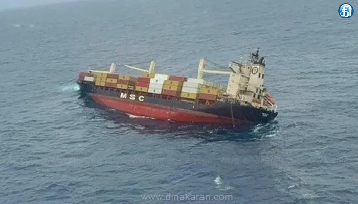 கொச்சி துறைமுகம் அருகே கடலில் மூழ்கிய கண்டெய்னர் கப்பலில் சிக்கியிருந்த 21 பேர் பத்திரமாக மீட்பு