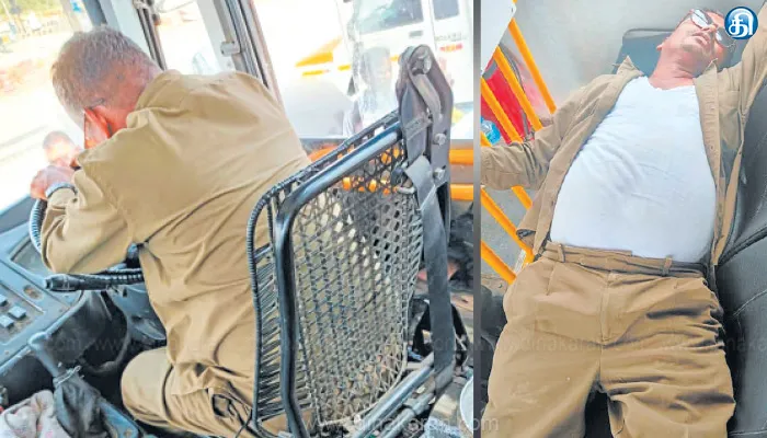 இருக்கையிலேயே மட்டையாகி சரிந்தார்; குடிபோதையில் பஸ் ஓட்டிய டிரைவர் அதிரடி சஸ்பெண்ட்: பொள்ளாச்சி அருகே பரபரப்பு