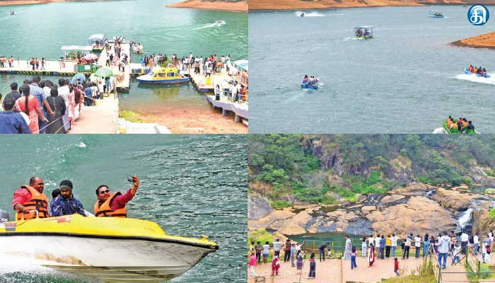 பைக்காரா படகு இல்லத்தில் குவிந்த சுற்றுலா பயணிகள்