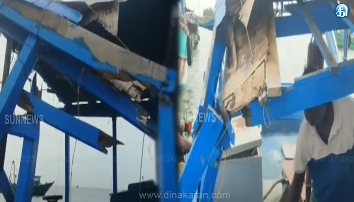 புதுக்கோட்டை கோட்டைப்பட்டினம் விசைப்படகு மீனவர்கள் மீது இலங்கை கடற்படை தாக்குதல்..!!