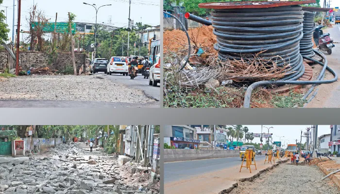 சென்னையில் சேதமடைந்த முக்கிய சாலைகள் தடுமாறும் போக்குவரத்து 