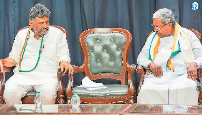 கர்நாடகாவில் முதல்வர் நாற்காலிக்கு வெடித்த மோதல்; பாறை போன்ற காங்கிரஸ் அரசு ஆட்டம் காண்கிறதா? டி.கே.சிவகுமாருக்கு 100 எம்எல்ஏக்களின் ஆதரவு இருப்பதாக கூறியதால் பரபரப்பு