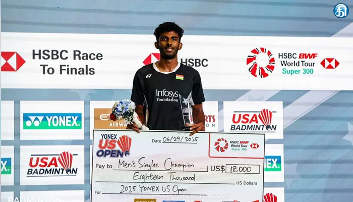 யுஎஸ் ஓபன் பேட்மின்டன்: மகுடம் சூடிய ஆயுஷ்; இறுதியில் வீழ்ந்த கனடா வீரர்