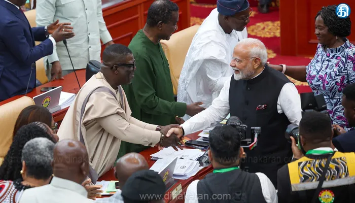 இந்தியாவில் ஜனநாயகம் என்பது கட்டமைப்பு அல்ல கலாசாரம்: கானா நாடாளுமன்றத்தில் பிரதமர் மோடி உரை