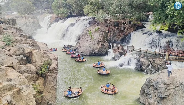 10வது நாளாக ஒகேனக்கல்லில் குளிக்கத் தடை